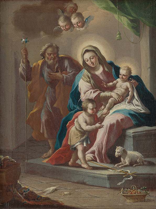 Viedenský maliar z 2. polovice 18. storočia – Svätá Rodina s Jánom Krstiteľom
