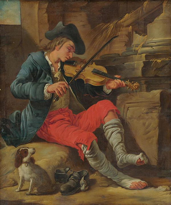 Rakúsky maliar okolo polovice 19. storočia – Husliar
