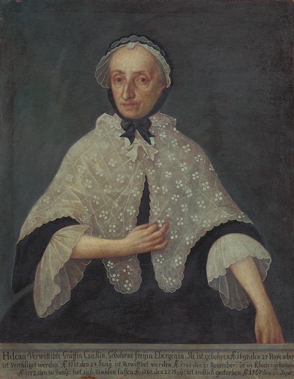 Stredoeurópsky maliar z 2. polovice 18. storočia – Portrét grófky Heleny Csákyovej rod. Ebergényi de Ebergény 