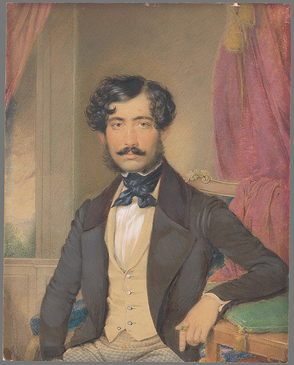 Stredoeurópsky autor z 1. polovice 19. storočia – Portrét sediaceho muža
