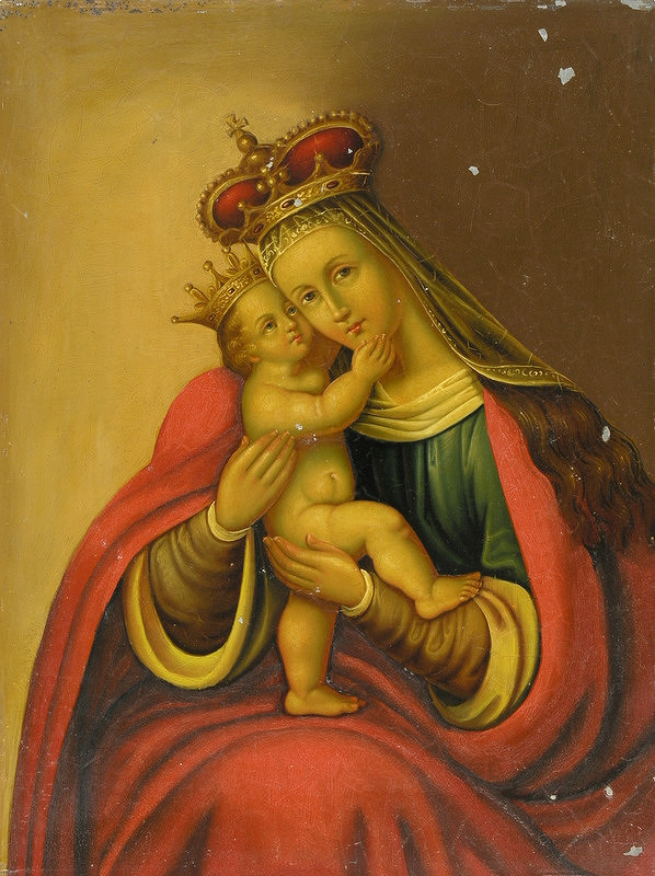 Stredoeurópsky autor z 19. storočia – Madona s dieťaťom