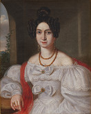 Michael Aumayer – Portrét dámy v bielych šatách 