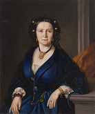 Michael Aumayer – Portrét dámy v modrých šatách 