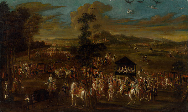 Rakúsky maliar z 1. polovice 18. storočia – Poľovačka cisára Karola VI. ?