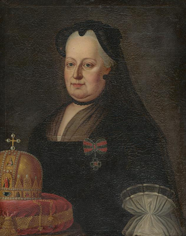 Stredoeurópsky maliar zo začiatku 2. polovice 18. storočia – Portrét Mária Terézie ako vdovy