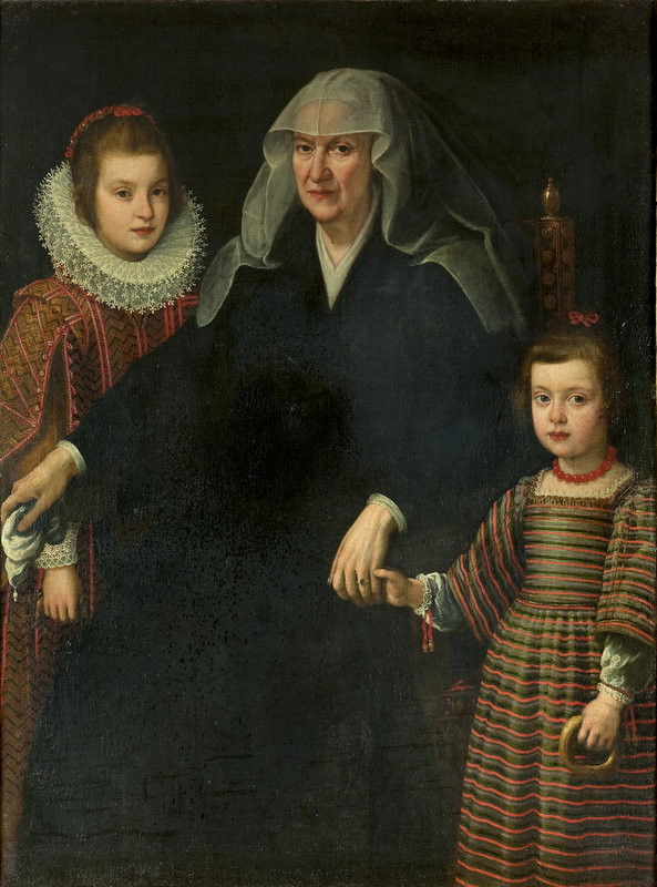 Severotaliansky maliar – Kristína Lotrinská s vnučkami, dcérami Cosima II., po 1621, Galéria mesta Bratislavy 