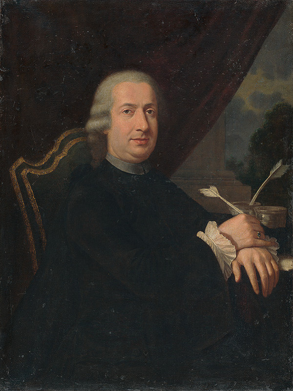 Stredoeurópsky maliar z 3. štvrtiny 18. storočia – Portrét neznámeho učenca 