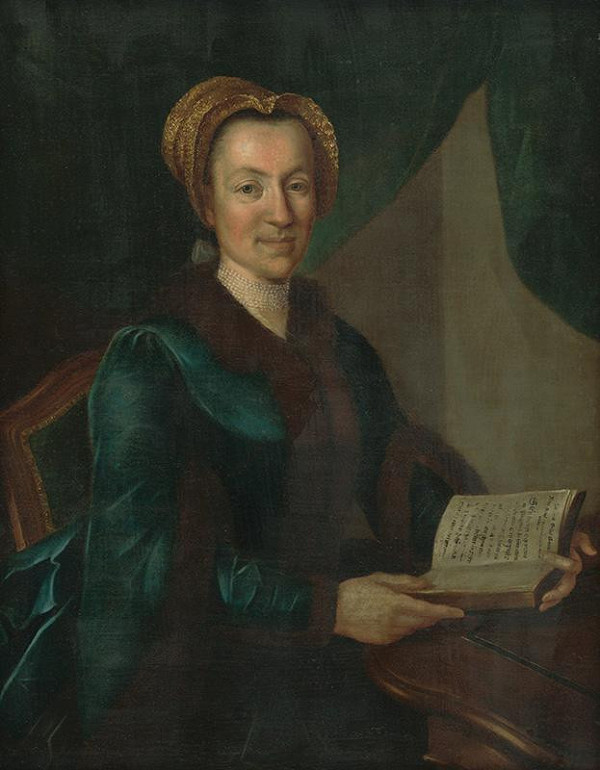 Anton Carl Rosier – Portrét ženy s knihou