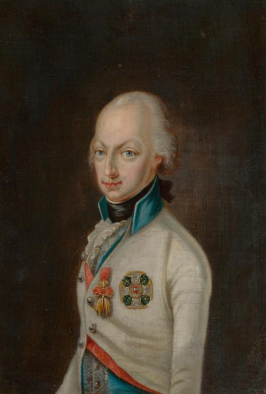 Stredoeurópsky maliar z 1. tretiny 19. storočia – Portrét arcivojvodu Karola Ľudovíta Rakúsko-Tešínského v uniforme 3. pešieho pluku (?) 