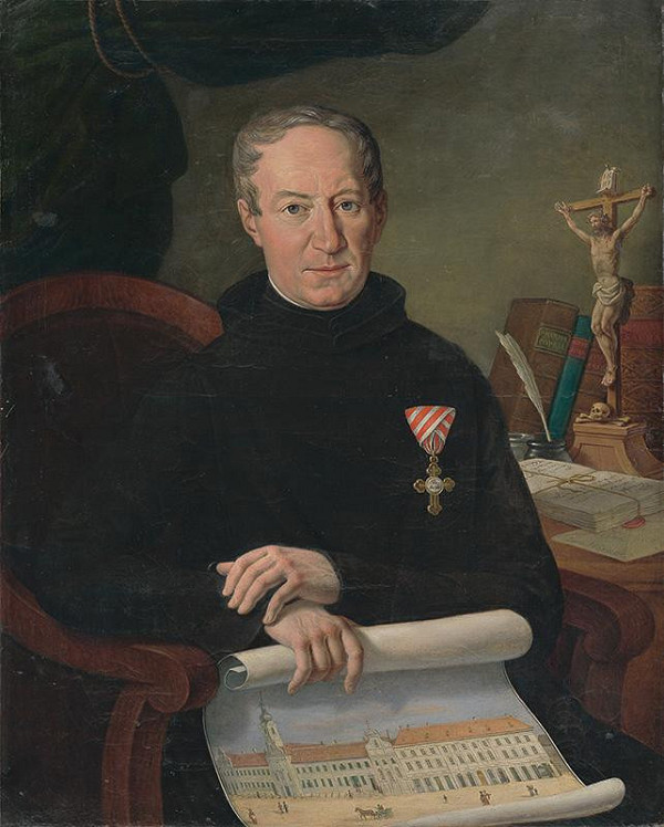 Johann Nepomuk Höfel – Portrét Sidoniusa Szakovitsa, priora rehole Milosrdných bratov v Bratislave 