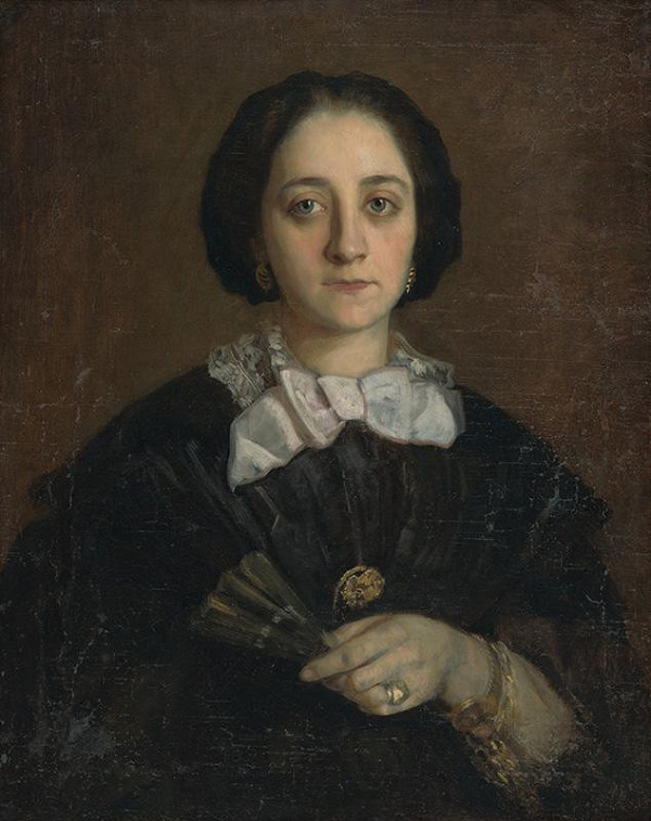 Zsigmund Löschinger – Portrét ženy s vejárom