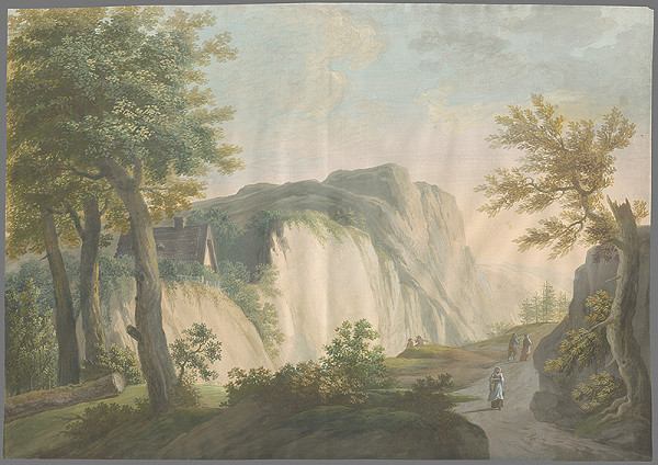 Stredoeurópsky maliar zo začiatku 19. storočia – Horská krajina s domom 