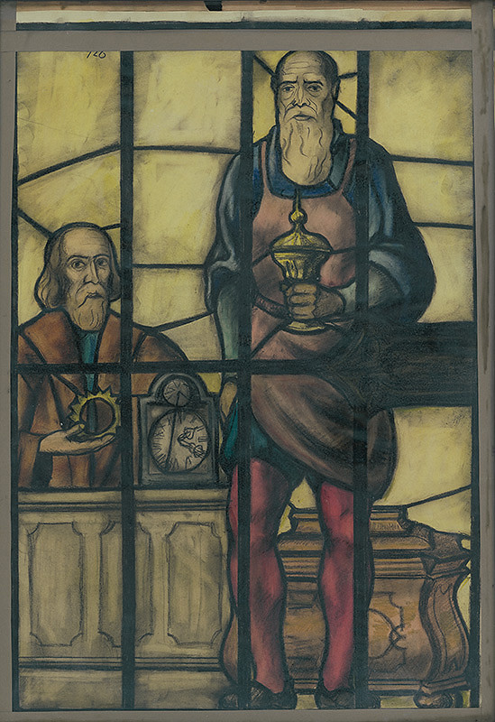 Ján Ladvenica – Návrh na sklenené okno hodinárskeho cechu