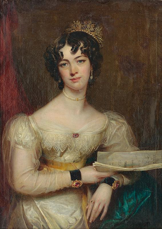 Anglický maliar z 1. polovice 19. storočia – Portrét mladej šľachtičnej
