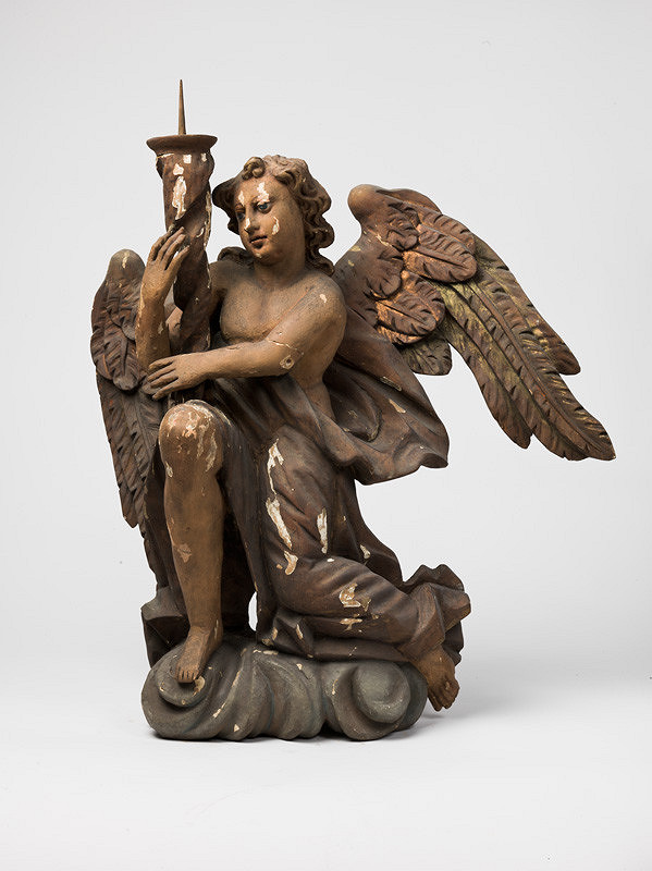 Slovenský rezbár z 18. storočia – Anjel so svietnikom I. 