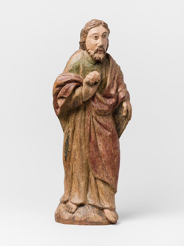 Slovenský rezbár z prelomu 16. - 17. storočia – Svätec s knihou - evanjelista ? 