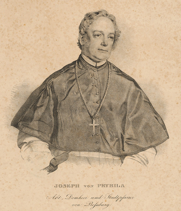 Stredoeurópsky grafik z 1. polovice 19. storočia – Portrét Jozefa Prybila