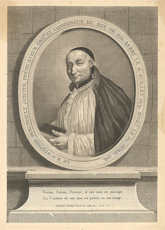 Jacques Firmin Beauvarlet, P. Dachon – Portrét jezuitu Sylvaina Perussaulta
