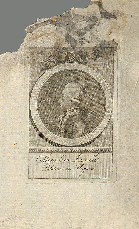 Stredoeurópsky grafik z 18. storočia – Portrét uhorského palatína Alexandra Leopolda Rakúskeho