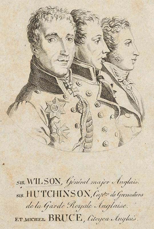 Stredoeurópky grafik z prelomu 18. - 19. storočia – Trojportrét Wilsona, Huchinsona a Bruceho