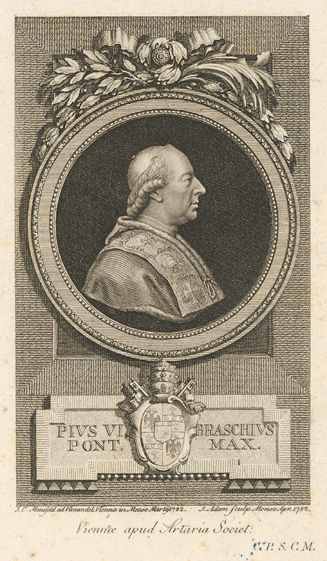 Jacob Adam, Johann Ernst Mansfeld – Portrét Piusa VI.