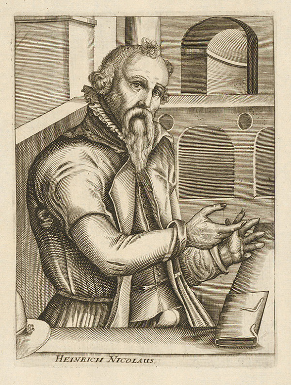 Stredoeurópsky grafik z 2. polovice 16. storočia – Anabaptista Heinrich Mikuláš 