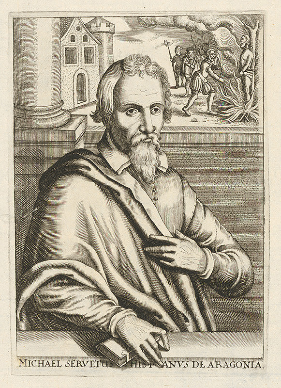 Stredoeurópsky grafik z 2. polovice 16. storočia – Anabaptista Michal Servetus 