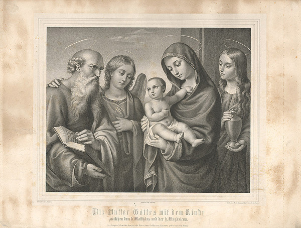Joseph Ernst Tunner, Johann Höfelich, Johann Friedrich Leybold – Madona s dieťaťom, so sv. Matúšom, anjelom a sv. Magdalénou