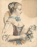 Émile Lassale – Portrét dievčaťa s kvetmi 