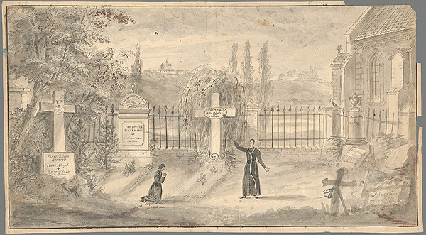 Stredoeurópsky grafik z 19. storočia – Cintorín