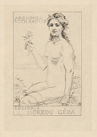 Neznámy autor – Ex libris Herzog Géza 