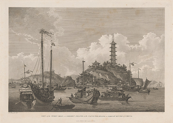 Wilson, William Alexander – Pohľad zo Zlatého ostrova na Veľkú rieku v Číne