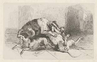 Johann Matthias Ranftl – Psí boj 