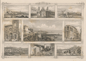 Stredoeurópsky grafik z 19. storočia – Významné budovy v Janove 