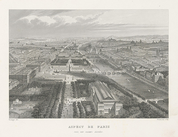 Adolphe Rouargue, Chamouin – Panoramatický pohľad na Paríž