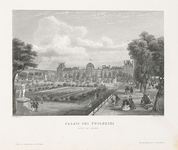 Adolphe Rouargue, Chamouin – Palác Tuileire v Paríži