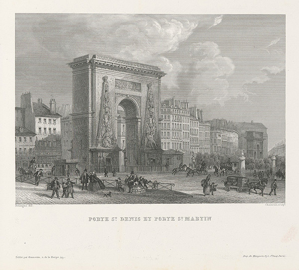 Adolphe Rouargue, Chamouin – Brána st.Denis a st.Martin v Paríži