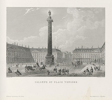 Adolphe Rouargue, Chamouin – Obelisk a námestie Vendome v Paríži 