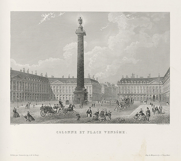 Adolphe Rouargue, Chamouin – Obelisk a námestie Vendome v Paríži