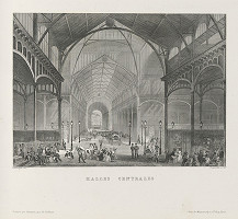 Adolphe Rouargue, Chamouin – Pohľad do centrálnej tržnice v Paríži 