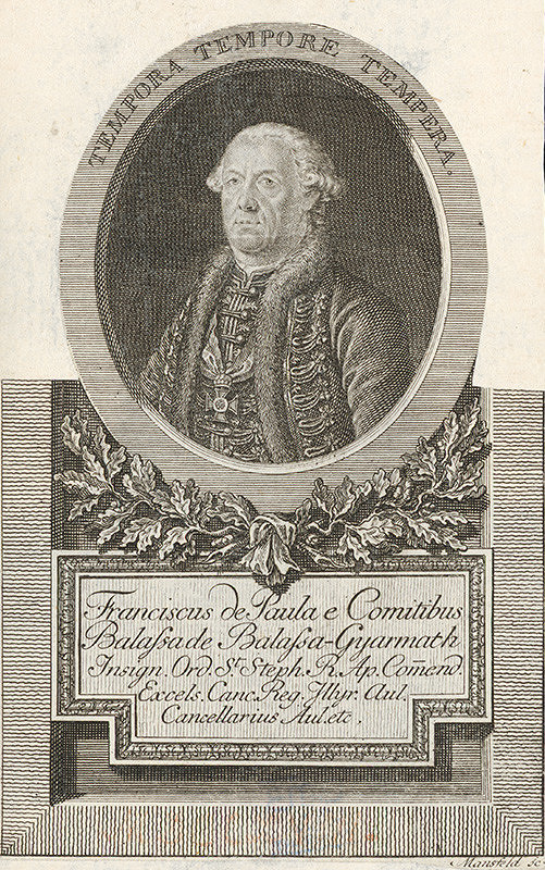 Johann Anton Mansfeld – Portrét Františka Balassa Gyarmothyho
