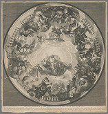 Bernard Picart, Charles Le Brun – Návrh na výzdobu kupolovitého stropu v kaplnke 