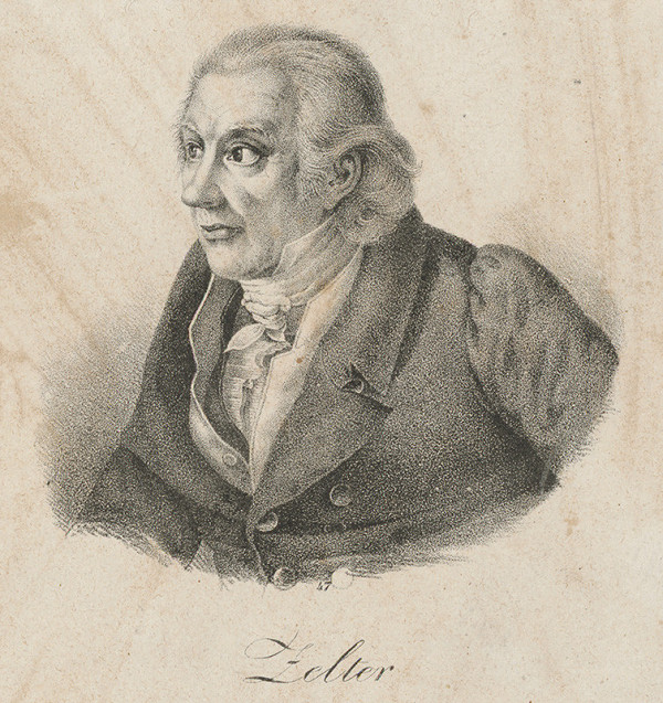 Rakúsky grafik z 19. storočia – Portrét Karola Zeltera