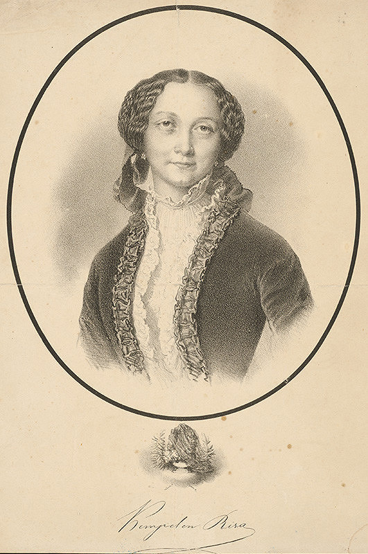 Stredoeurópsky grafik z 1. polovice 19. storočia – Portrét Rizy Kempelenovej