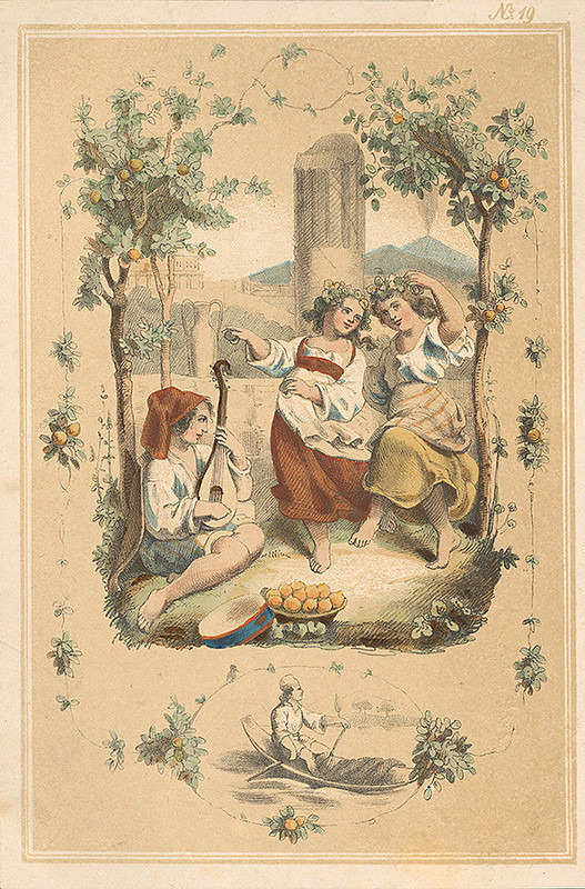 Stredoeurópsky grafik z prelomu 19. - 20. storočia – Zabávajúce sa deti