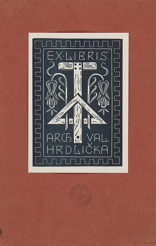 Stredoeurópsky grafik z 20. storočia – Ex libris Arch. Val.Hrdlička