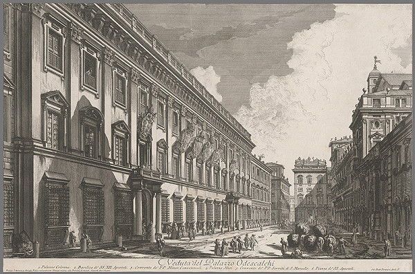 Giovanni Battista Piranesi – Pohľad na palác Odescalchi