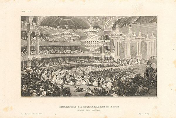 Gustav Metzeroth – Interiér opery v Paríži