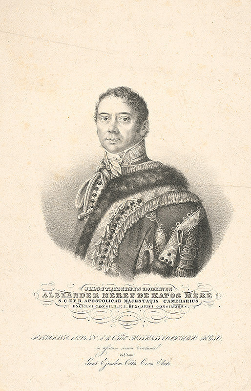 Stredoeurópky grafik z 19. storočia – Portrét Alexandra Méreyho 
