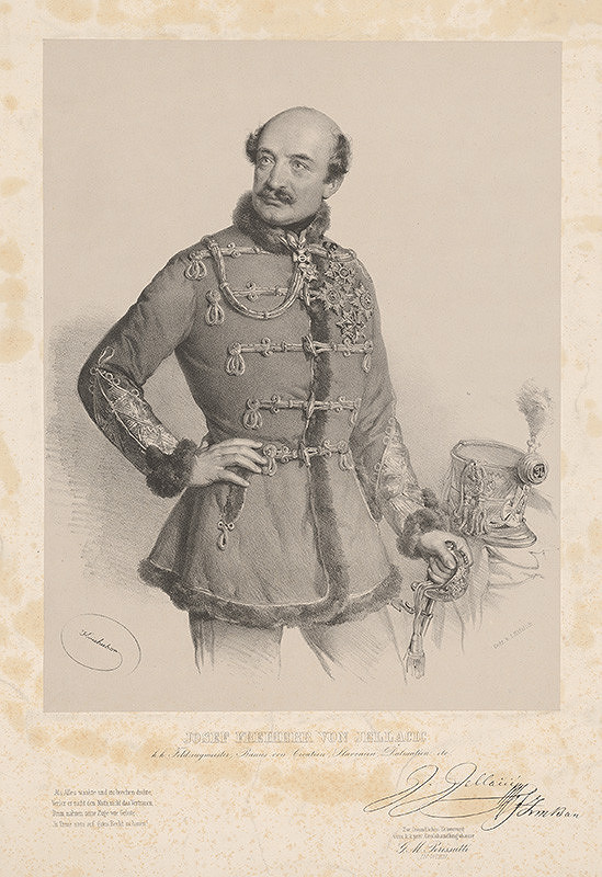 Joseph Kriehuber – Portrét Jozefa Jellačiča
